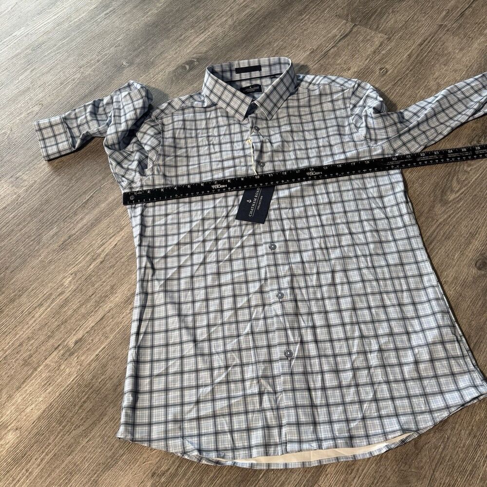 Chatham Road Collection Long Sleeve Button Down Casual Blue Gray Plaid NWT Small - Picture 6 of 10